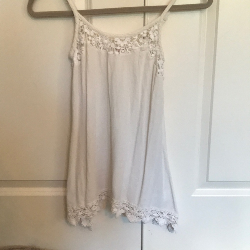 White lace tank